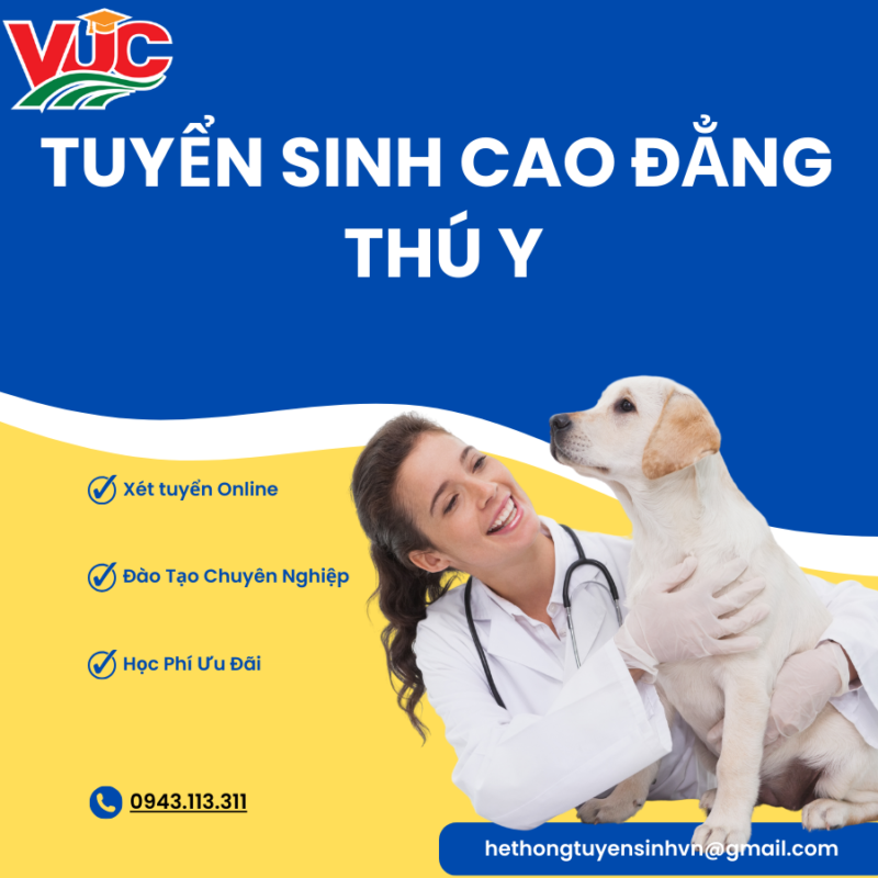 Tuyển Sinh Lớp Học Cao Đẳng Thú Y Mới Nhất - Hệ Chính Quy